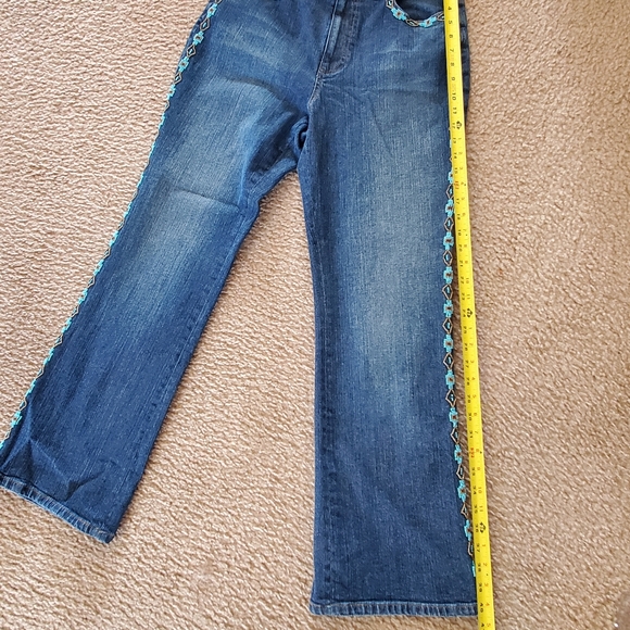 Vintage Lauren Jean Co BEADED Jeans. Size 12.